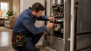 Target Keyword Heat Pump Repair in Pinson, AL Relevant Keywords heat pump repair Pinson AL, emergency heat pump repair Pinson AL, heat pump not heating Pinson AL, heat pump not cooling Pinson AL, heat pump troubleshooting Pinson AL, heating and cooling repair Pinson AL Meta Title Heat Pump Repair in Pinson, AL | Fast & Reliable Service Meta Description Need Heat Pump Repair in Pinson, AL? Frog Pond Home Services fixes airflow, thermostat, electrical, and system issues fast. Call now! URL https://frogphs.com/heat-pump-repair-in-pinson-al/ Heat Pump Repair in Pinson, AL When your heat pump is running but your home still feels uncomfortable, something is wrong. In Pinson, AL, heat pumps work throughout much of the year because they provide both heating and cooling. Since these systems operate during multiple seasons, they experience significant wear and tear. A small issue like weak airflow, a thermostat problem, an electrical fault, or a failing component can quickly turn into a complete system breakdown if it is ignored. Frog Pond Home Services provides professional heat pump repair in Pinson, AL for homeowners who need clear answers, reliable repairs, and year-round comfort restored as quickly as possible. This page is focused on one thing: helping you solve heat pump problems. Whether your system is not heating, not cooling, making unusual noises, freezing up, leaking water, or refusing to turn on, our team can inspect the issue and explain the repair options in simple terms. Your Heat Pump Is Giving You Clues — Do Not Ignore Them Most heat pumps show warning signs before they stop working completely. You may notice that the air coming from your vents is not as warm or as cool as it should be. You may find that one room feels more comfortable than another. The system may run continuously, shut off unexpectedly, or cycle on and off more frequently than normal. These symptoms are not random. They usually indicate that something inside the heat pump system is not functioning properly. If your heat pump is still running, that does not necessarily mean it is operating correctly. A struggling system can use more energy, reduce indoor comfort, wear out components faster, and eventually fail when you need it most. Calling for repairs early can help prevent additional damage and may save you from more expensive service later. Heat Pump Not Heating or Cooling in Pinson, AL? One of the most common repair calls involves a heat pump that runs but does not maintain the desired indoor temperature. This can happen for several reasons. The system may have airflow restrictions, refrigerant-related concerns, thermostat problems, electrical issues, frozen components, or performance failures affecting operation. If your heat pump is not heating or cooling properly, avoid constantly adjusting the thermostat in an attempt to solve the problem. That usually causes the system to work harder without correcting the underlying issue. Frog Pond Home Services can inspect the equipment, evaluate system performance, and identify why your home is not reaching the desired temperature. Common signs include inconsistent temperatures, long run times, weak airflow, indoor comfort issues, and a system that seems unable to keep up with seasonal demands. Air Coming From the Vents Is the Wrong Temperature Air that feels too warm during cooling season or too cool during heating season is one of the clearest signs that your heat pump may need repair. Sometimes the issue is relatively simple, such as thermostat settings or airflow restrictions. In other cases, the problem may involve refrigerant, coils, reversing valve operation, electrical components, or compressor performance. Our team focuses on finding the actual cause of the comfort issue rather than making assumptions. We evaluate what the system is doing, what it should be doing, and what may be preventing proper operation. That way, you receive repair recommendations based on system condition rather than guesswork. Weak Airflow and Uneven Comfort Weak airflow can make your home uncomfortable regardless of whether the heat pump is in heating mode or cooling mode. Some rooms may feel comfortable while others remain too warm or too cold. Air coming from the vents may feel weak, and the system may run longer because it cannot distribute conditioned air effectively. Weak airflow may be caused by dirty filters, blower motor concerns, duct restrictions, dirty coils, frozen components, or other system issues. Because heat pumps are responsible for both heating and cooling, airflow problems can affect comfort throughout the year. Frog Pond Home Services can inspect the airflow system and recommend the proper repair. Frozen Heat Pump Components Ice buildup on a heat pump is not always normal. If you notice ice on the outdoor unit, indoor coil, refrigerant lines, or other system components, service may be needed. Frozen components can result from airflow restrictions, refrigerant concerns, defrost system issues, dirty coils, or other performance problems. When ice develops, the heat pump may struggle to heat or cool effectively. Continuing to operate the system while frozen can place additional stress on equipment and may lead to further damage. Frog Pond Home Services can determine why freezing is occurring and what repairs are necessary before normal operation resumes. Heat Pump Leaking Water Heat pumps naturally manage moisture as part of normal operation. However, water should drain properly through the system's drainage components. If you notice water near the indoor unit, drain pan, or surrounding area, the system may have a drainage issue, clogged condensate line, frozen coil problem, or another moisture-related concern. Water leaks should not be ignored because they can damage nearby materials and create additional maintenance concerns. Our team can identify the source of the leak and explain the necessary repairs. Strange Heat Pump Noises Your heat pump should not make grinding, rattling, squealing, buzzing, banging, or loud clicking sounds. These noises often indicate loose parts, motor concerns, electrical issues, fan problems, airflow restrictions, or failing components. A minor sound today can develop into a more significant repair if ignored. If your heat pump sounds different than normal, it is worth having the system inspected before additional damage occurs. Thermostat and Control Problems Sometimes the heat pump itself is not the source of the problem. A thermostat issue can cause the system to switch modes improperly, fail to start, short cycle, or stop before the home reaches the desired temperature. If the thermostat display is blank, temperatures seem inaccurate, or the system does not respond correctly to settings, Frog Pond Home Services can inspect the control side of the system. We can also assist with thermostat installation and smart thermostat upgrades when existing controls are outdated or malfunctioning. Emergency Heat Pump Repair in Pinson A heat pump failure can become urgent quickly, especially during extreme temperatures. If your home becomes too hot during summer, too cold during winter, your system stops operating completely, produces unusual odors, or repeatedly trips breakers, emergency repair may be needed. Frog Pond Home Services provides urgent heat pump repair support for homeowners in Pinson and nearby communities who need comfort restored as quickly as possible. During an emergency service call, the focus is identifying the immediate issue, evaluating system condition, and helping homeowners choose the most practical repair option. Our Heat Pump Repair Approach Our heat pump repair process is designed to be clear and straightforward. First, we listen to what you are experiencing. The symptoms you notice provide valuable information that helps identify potential causes. Next, we inspect the system, including the thermostat, airflow system, indoor equipment, outdoor equipment, visible components, and overall performance. After the inspection, we explain what we found. You should understand what failed, why it matters, and what options are available. If a repair is appropriate, we explain the repair process. If the equipment is aging or facing larger concerns, we explain those considerations as well. The goal is to provide homeowners with information they can understand so they can make confident decisions about their comfort system. Should You Repair Your Heat Pump or Replace It? Repair may be appropriate when the system is relatively new, the issue is isolated, and repair costs are reasonable. Replacement may be worth discussing when the system is older, experiencing frequent breakdowns, facing major component failure, or struggling to provide reliable comfort. Frog Pond Home Services provides honest recommendations so homeowners can choose the option that best supports their comfort goals and budget. Pinson Heating and Cooling Problems We Commonly See Because heat pumps provide both heating and cooling, they operate for much of the year in Pinson. This extended use can lead to worn components, airflow restrictions, thermostat concerns, electrical issues, frozen coils, drainage problems, and declining performance. Small issues often become more noticeable during periods of extreme weather when the system is working hardest. Addressing concerns early can help improve performance and reduce the likelihood of unexpected breakdowns. Timely repairs often help homeowners maintain comfort throughout both heating and cooling seasons. Heat Pump Repair for Homes Near Pinson and Nearby Areas Frog Pond Home Services provides heat pump repair in Pinson, AL and nearby communities. We serve homeowners around Pinson Valley, Old Pinson, Turkey Creek, Clay, Trussville, Center Point, Palmerdale, Springville, Argo, Leeds, Moody, Jefferson County, Blount County, and St. Clair County. If you are in or near Pinson and your heat pump is not operating properly, our team is ready to help diagnose the problem and restore indoor comfort. Related Heating and Cooling Services If your comfort system needs more than a repair, Frog Pond Home Services can also help with related HVAC services. These include heat pump installation, heat pump replacement, furnace repair, furnace installation, furnace maintenance, thermostat installation, smart thermostat service, and indoor air quality solutions. These services are not the primary focus of this page, but they may be helpful if your comfort concerns involve equipment age, efficiency improvements, or long-term system performance. FAQ About Heat Pump Repair in Pinson, AL Why is my heat pump running but not heating or cooling? Your heat pump may be experiencing airflow restrictions, refrigerant concerns, thermostat issues, frozen components, electrical faults, or other performance-related problems. A professional inspection can determine the actual cause. Why is my heat pump blowing the wrong temperature air? This may be caused by thermostat settings, reversing valve issues, refrigerant problems, airflow restrictions, or component failures affecting system operation. Should I turn off my heat pump if it is frozen? Yes. Continuing to operate a frozen system can create additional strain and may increase the risk of damage. Professional service is recommended. Why is my heat pump leaking water? Water leaks may result from clogged condensate drains, frozen coils, drainage problems, or moisture-related system issues. Is weak airflow a heat pump repair issue? Yes. Weak airflow may be caused by blower problems, dirty filters, duct restrictions, dirty coils, or other system concerns that affect comfort. When should I call for emergency heat pump repair? Emergency repair may be needed if the system stops operating during extreme temperatures, repeatedly trips breakers, creates unsafe indoor conditions, or produces unusual odors. Can older heat pumps be repaired? Many older systems can still be repaired. However, replacement may be worth discussing if reliability has declined significantly or repair costs become excessive. How can I avoid future heat pump repairs? Regular maintenance, routine filter changes, keeping outdoor equipment clear, and addressing warning signs early can help reduce future breakdowns. Schedule Heat Pump Repair in Pinson, AL If your heat pump is not heating, not cooling, freezing up, leaking water, making unusual noises, or failing to keep your home comfortable, Frog Pond Home Services is ready to help. We provide dependable heat pump repair in Pinson, AL with a focus on identifying the real issue and restoring reliable comfort. Call Frog Pond Home Services today or request service online for heat pump repair in Pinson, AL.